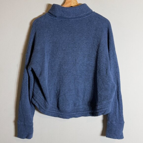 Sweaty Betty Bouclé Funnel Neck Sweatshirt Pullover Women's Medium 8-10 Blue - Picture 10 of 15